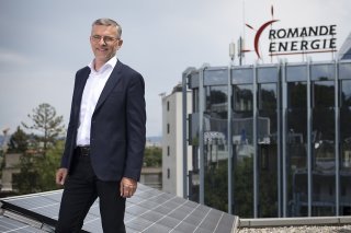 Christian Petit a positionné Romande Energie comme un acteur important sur le marché de l'énergie en Suisse romande (archives). KEYSTONE/LAURENT GILLIERON